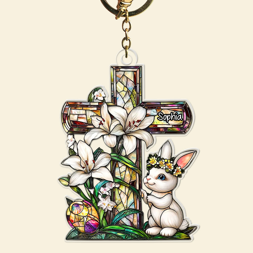 Personalized Gifts For Easter's Day Keychain 04xqqn180125 Rabbit Eggs-Homacus