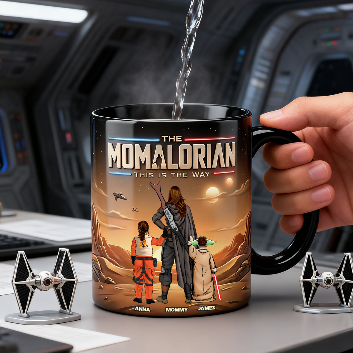 Warrior Mom and Kids Magic Coffee Mug - Personalized Gifts For Mother 01natn090426-Homacus