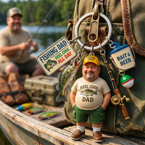 Custom Photo Fishing Dad Tag Keychain - Personalized Gifts For Dad 03tyta280426-Homacus