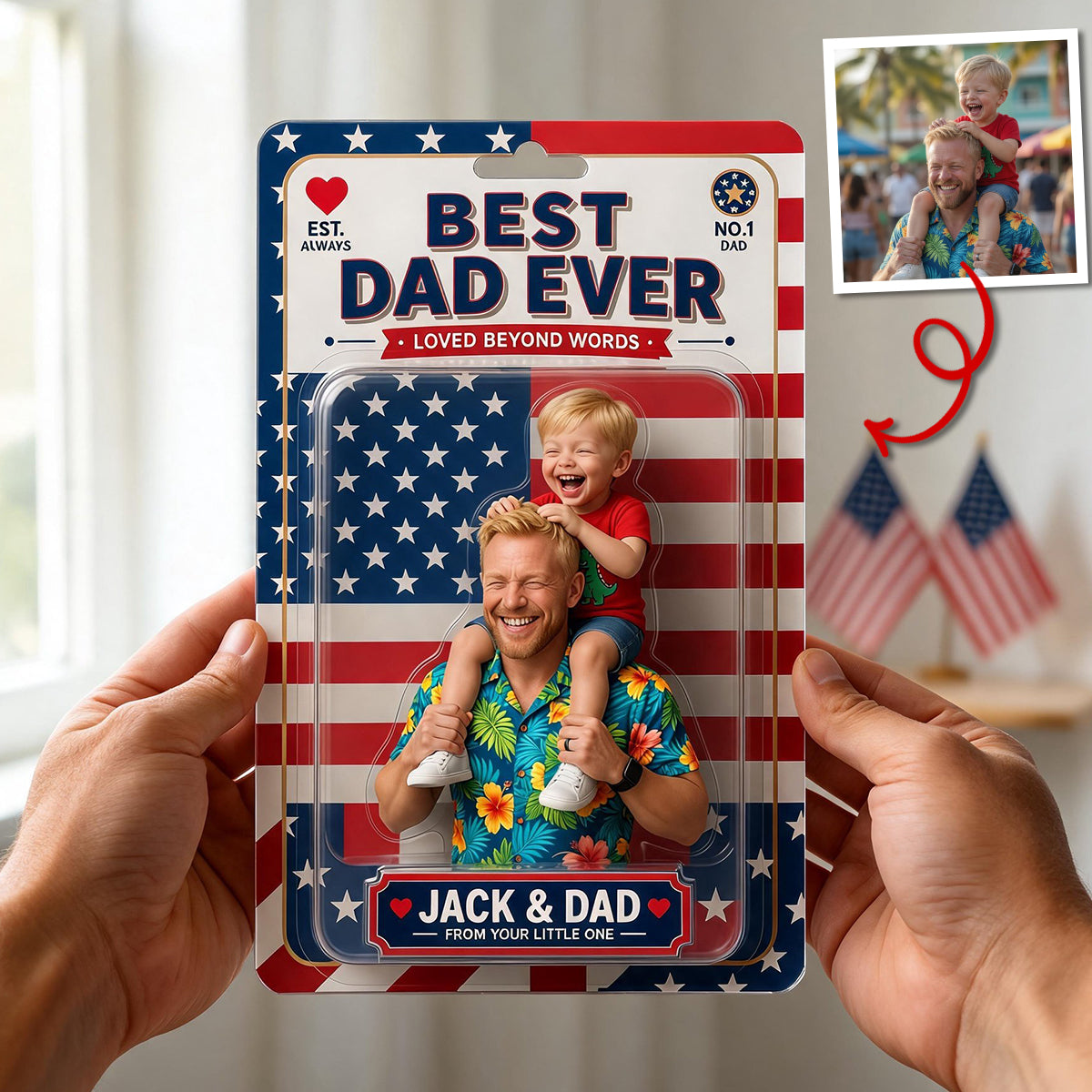 Custom Photo Best Dad Ever Acrylic Plaque - Personalized Gifts For Dad 01tytn040526-Homacus