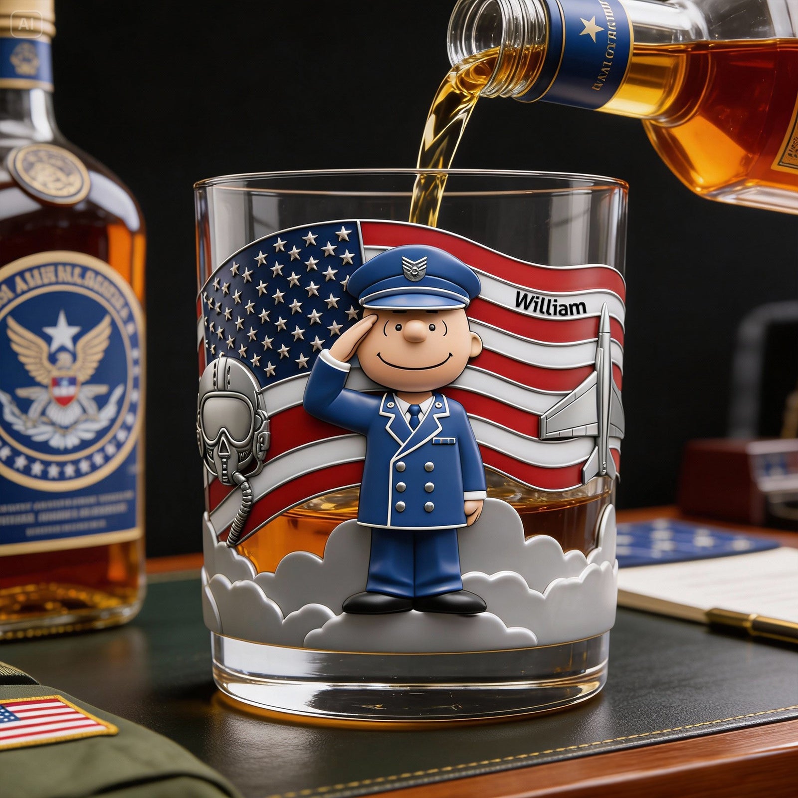 Millitary Forces Veteran Drinking Glass - Personalized Gifts For Veterans 05palu241225-Homacus