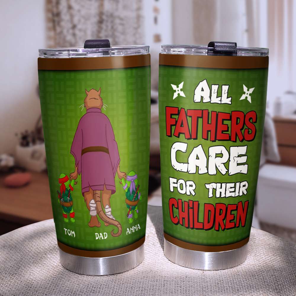 Personalized Gifts For Dad Tumbler Fathers Care For Children-Homacus