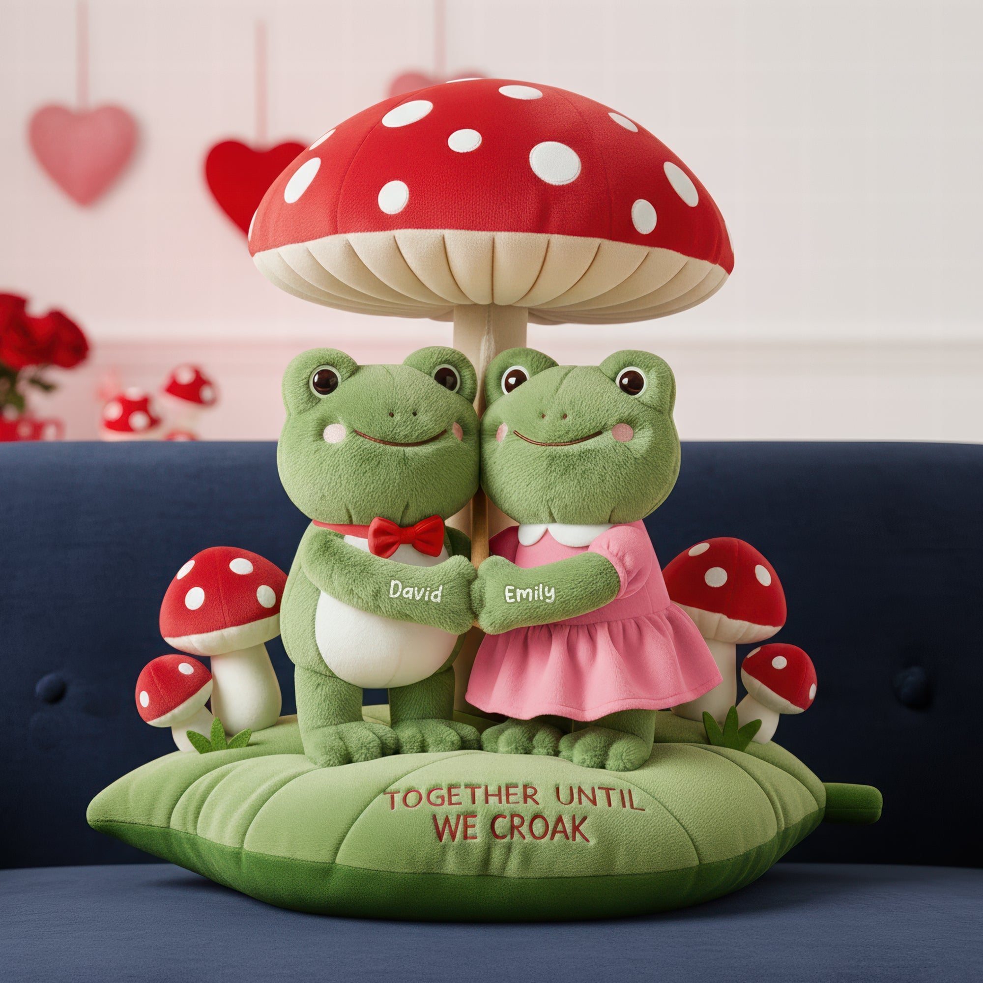 Together Until Croak Frog Couple Pillow - Personalized Gifts For Couples 03NAQN031225-Homacus
