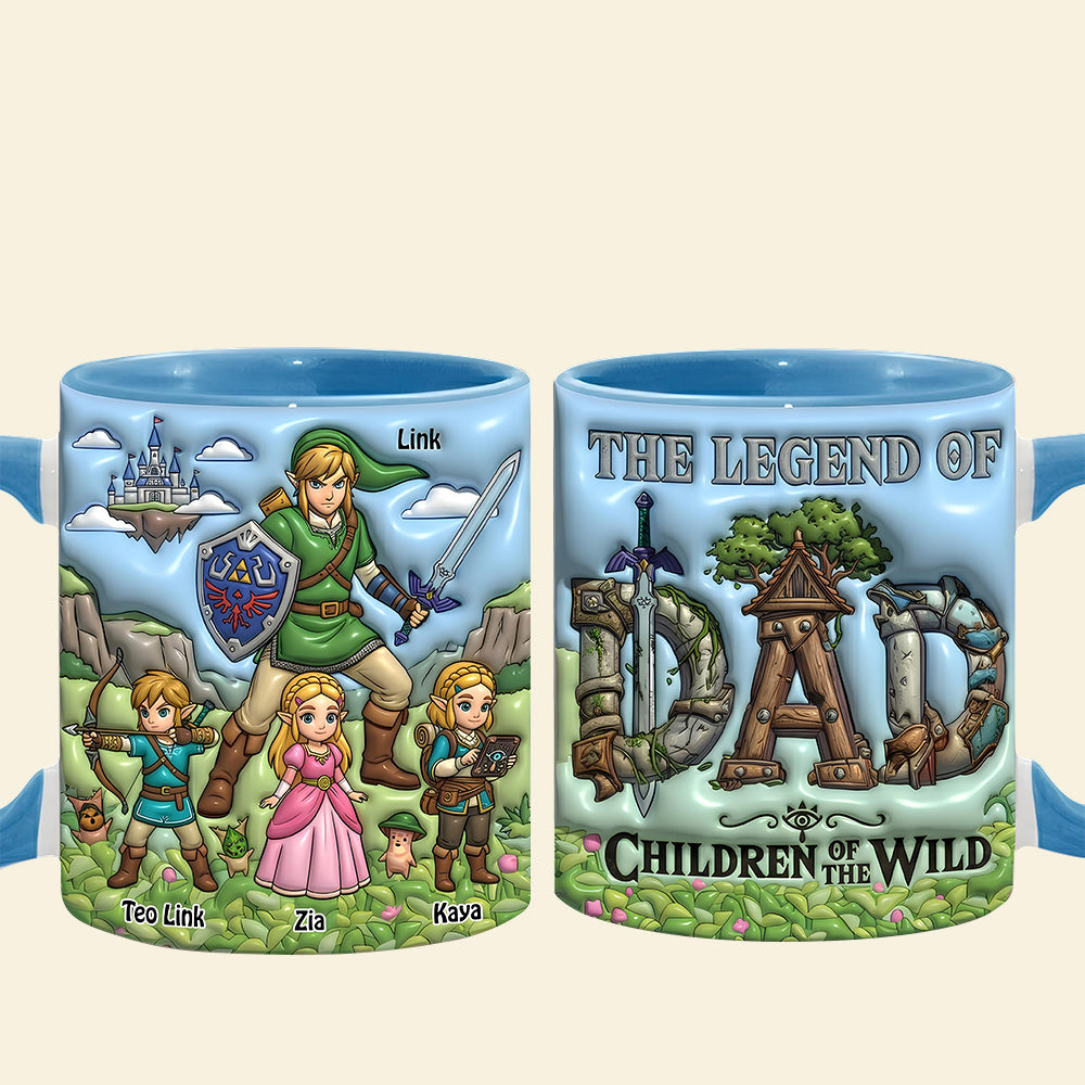 The Legend Of Dad - Accent Mug Personalized Father's Day Gifts 01QHDT300426-Homacus