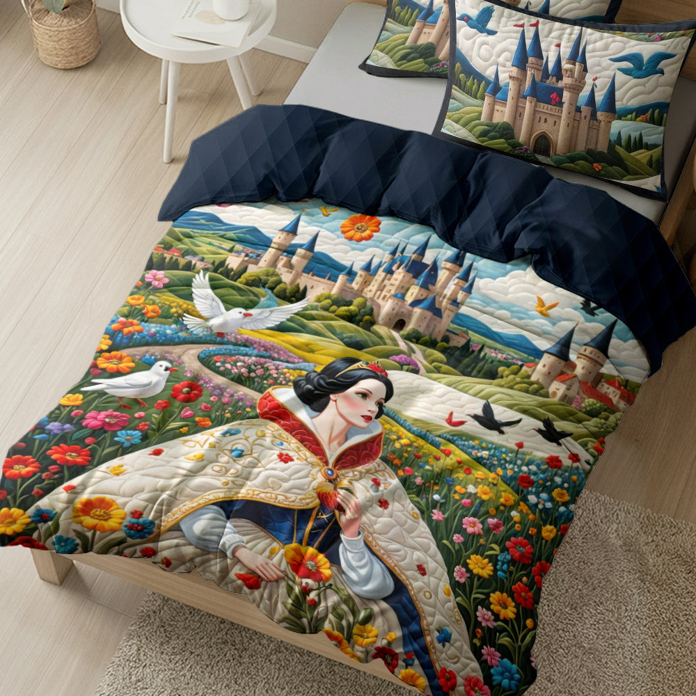 Floral Princess Quilt Bed Set 013HULU220125-Homacus