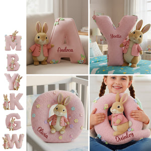 Cute Bunny Alphabet Pillow - Personalized Gifts For Kids 02namg251125-Homacus