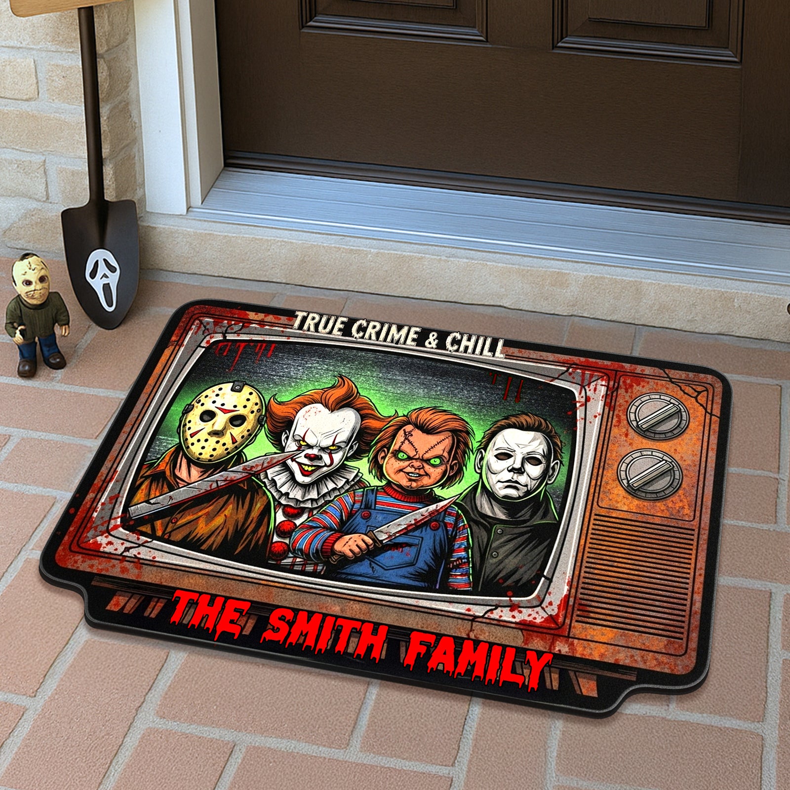 Horror Custom Shape Doormat - Personalized Gifts For Halloween 02TOMG290825-Homacus