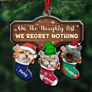 Custom Photo Gifts For Cat Lovers Christmas Acrylic Ornament 03XQLU291024-Homacus