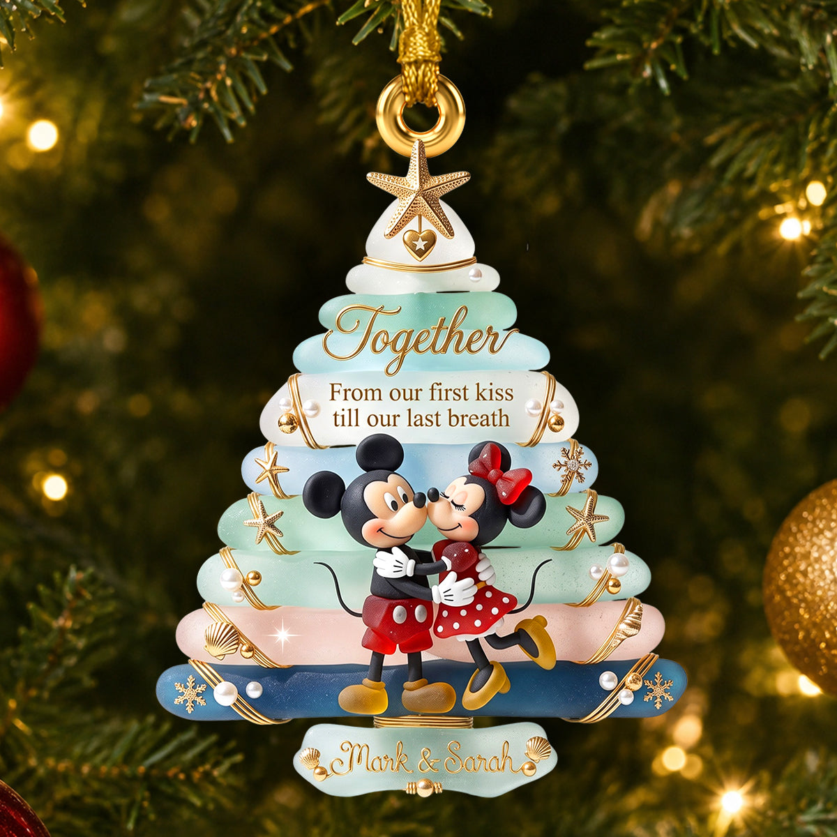 Lovely Couple Christmas Ornament - Personalized Gifts For Christmas 03nadh090926-Homacus