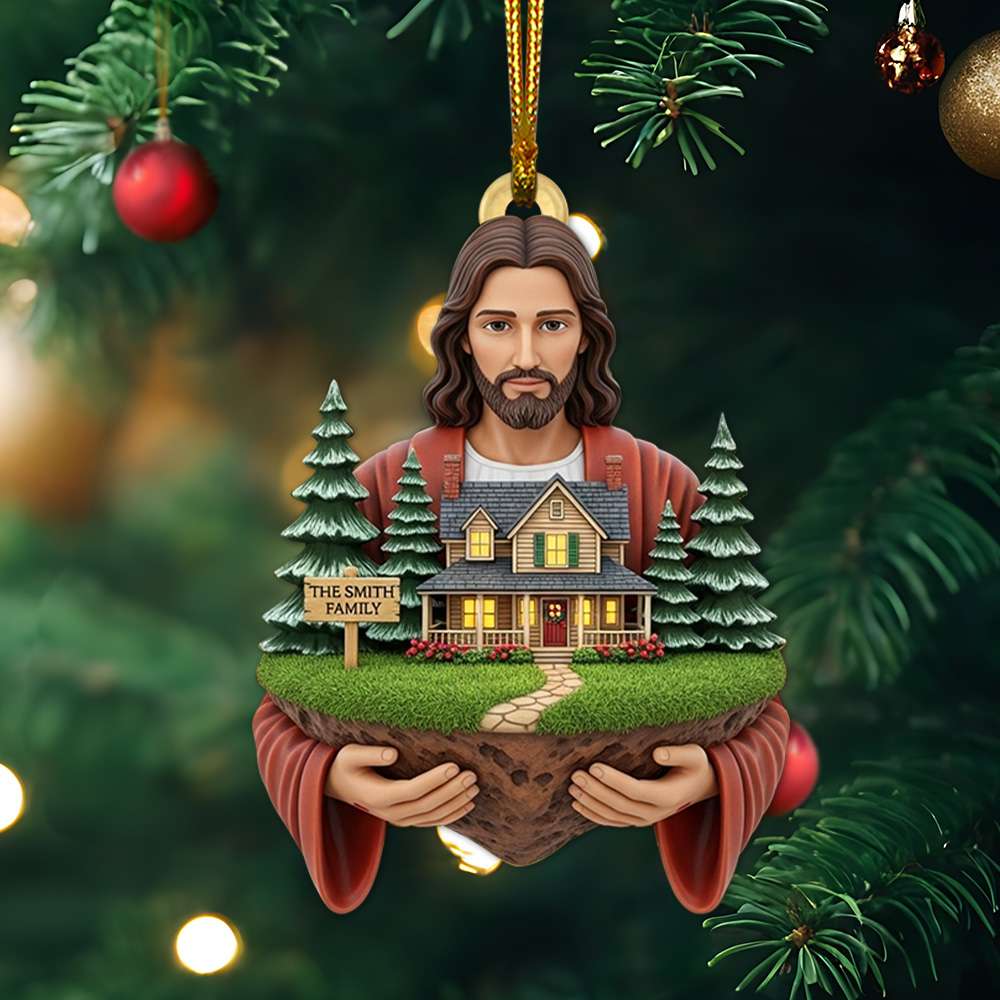 Blessed Family Christmas Ornament - Personalized Gift For Family 02TOLU130825-Homacus