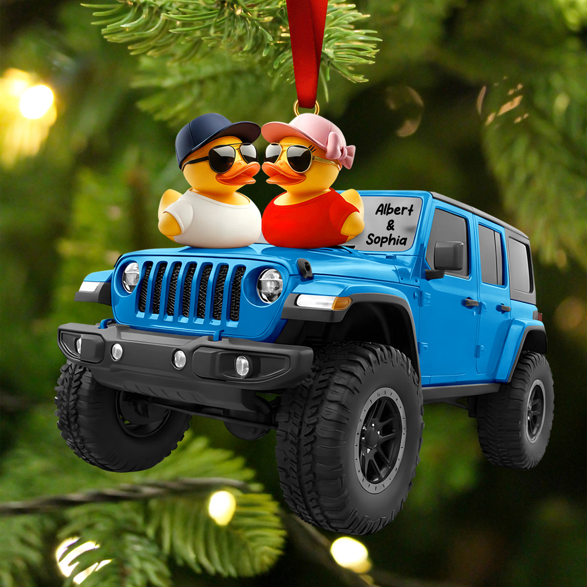 Ducking Off-road Duo Ornament , Personalized Gifts For Off-road Couple 06qhqn301025-Homacus