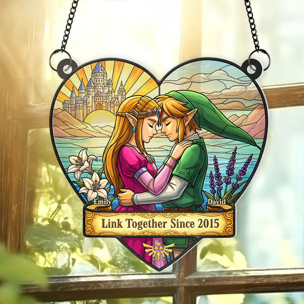 Couple Link Window Hanging Suncatcher Ornament - Personalized Gifts For Couple 02napu110625-Homacus