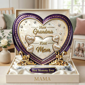First Mom Now Grandma Acrylic Plaque - Personalized Gifts For Grandma and Mom 01tymg040326-Homacus