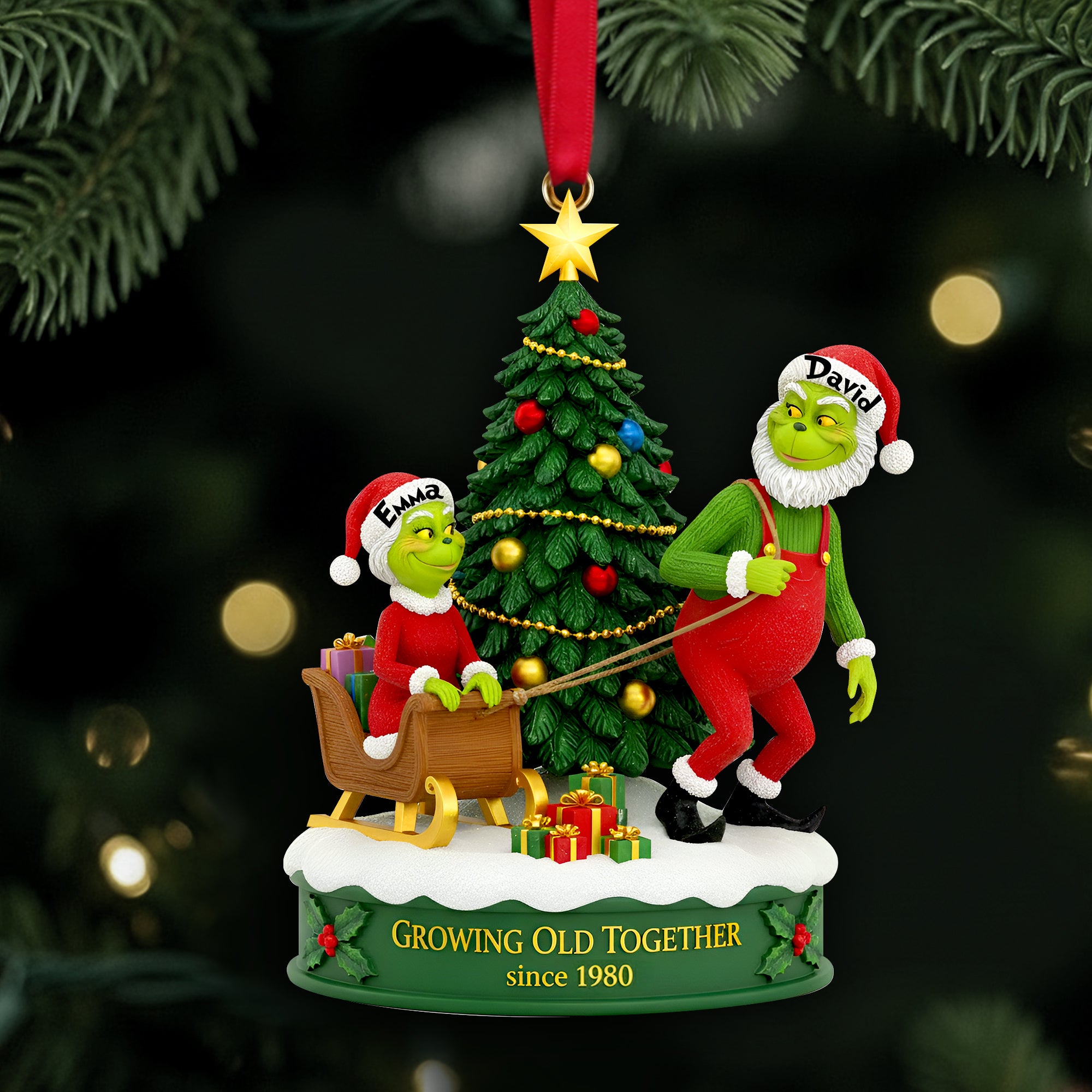 Personalized Christmas Gifts For Old Couple Acrylic Ornament 10tolu041125-Homacus