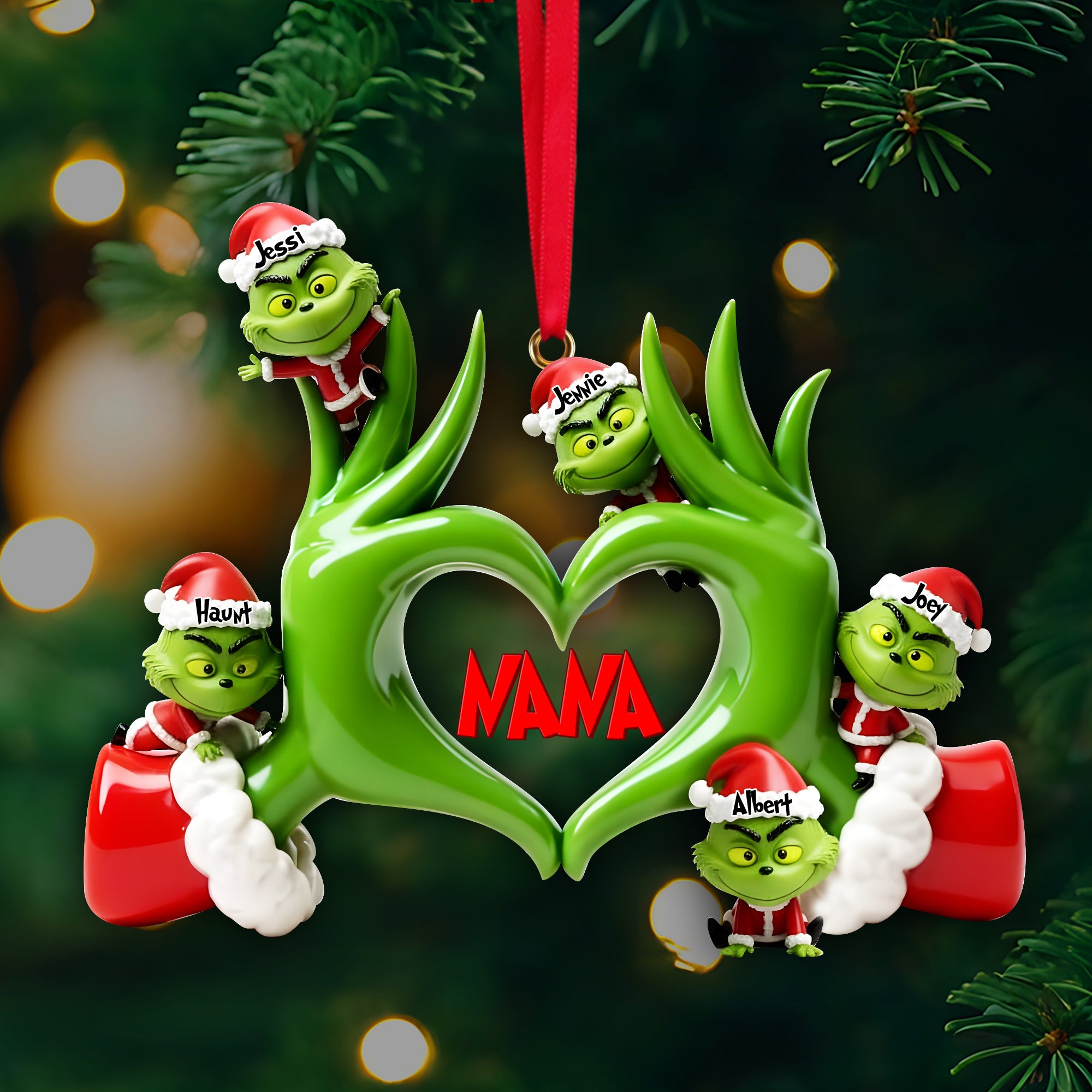 Fun Love Christmas Ornament - Personalized Gifts For Grandma & Other Family Members 02QHLU180925-Homacus