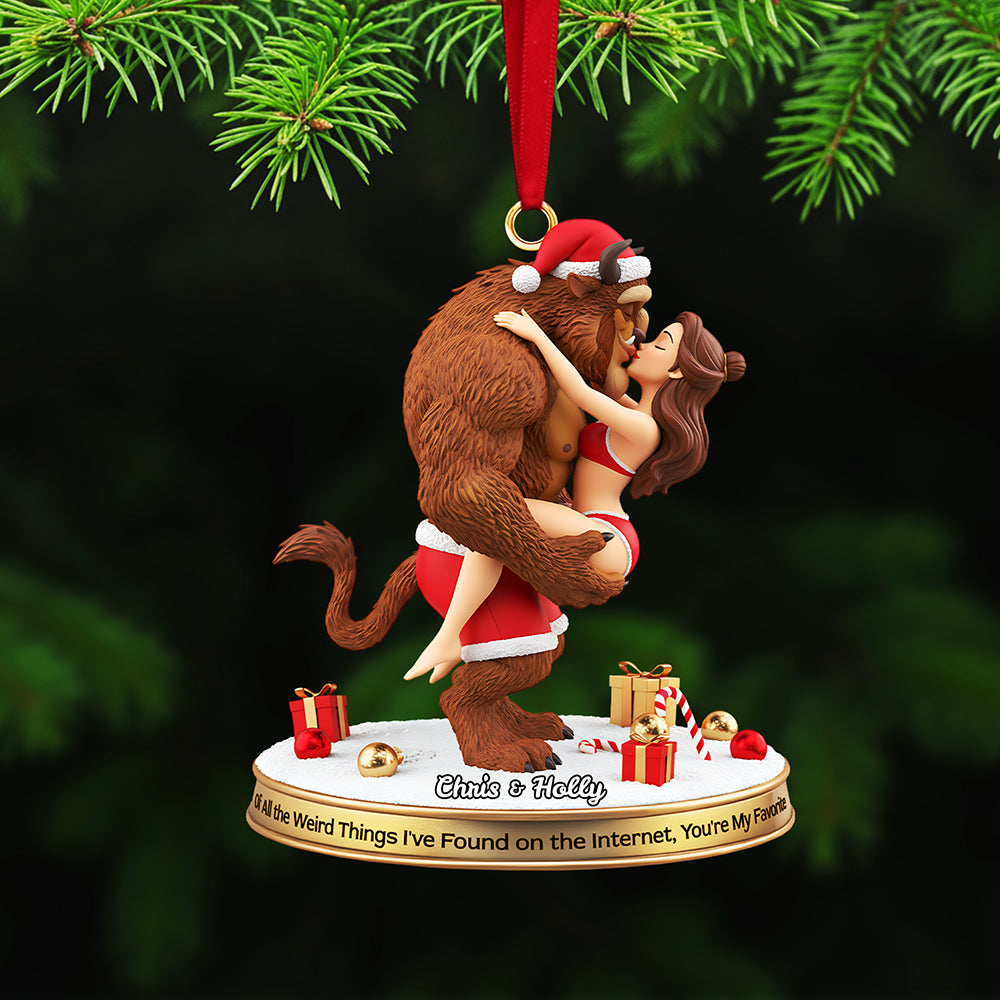 Christmas Romance Couple Ornament Personalized Gifts For Couple 02OHTA111025-Homacus