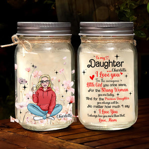 Personalized Gifts For Daughter Frosted Jar To My Daughter 03KALU020125HH-Homacus