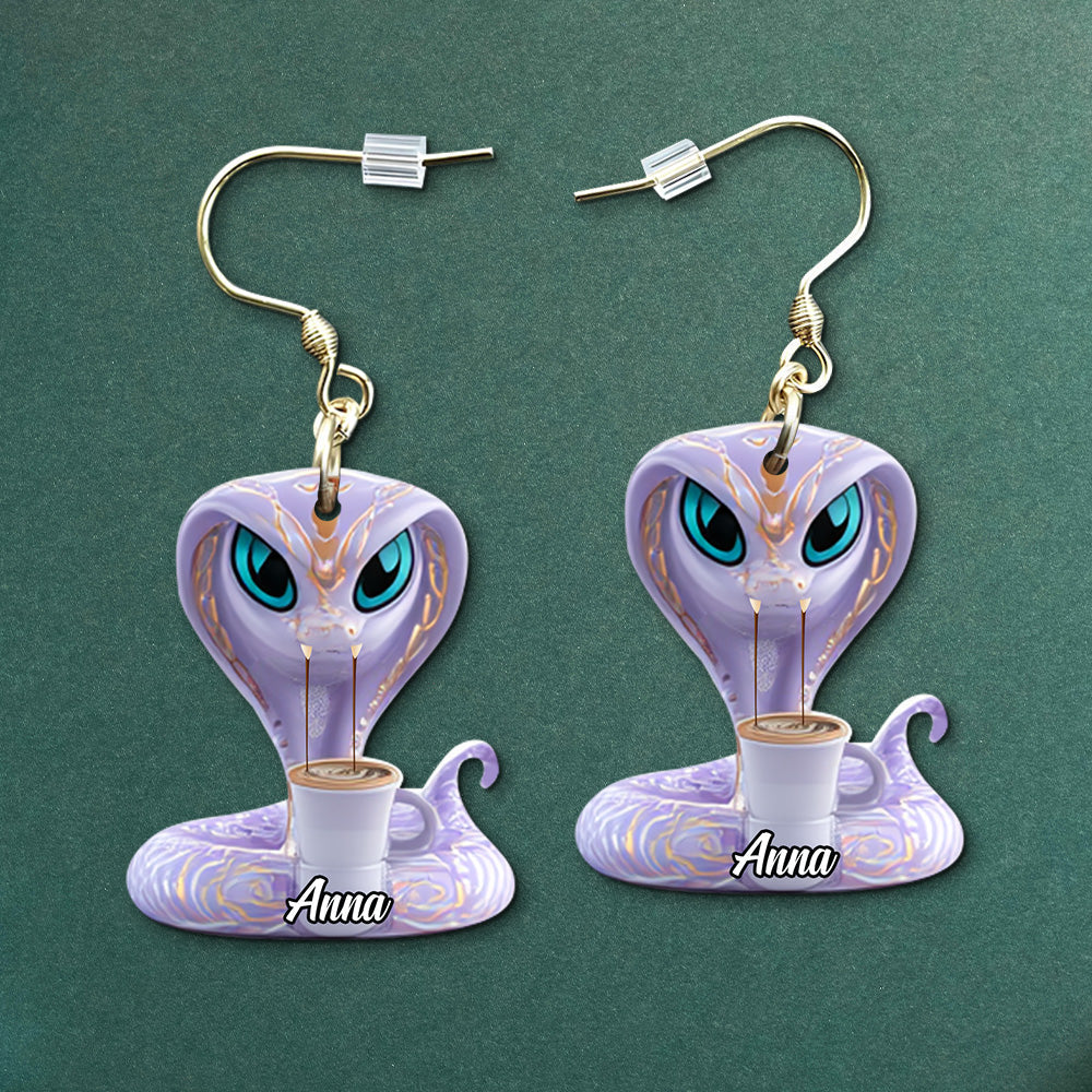 Slaying Snake Personalized Acrylic Earrings 02tgtn140625-Homacus