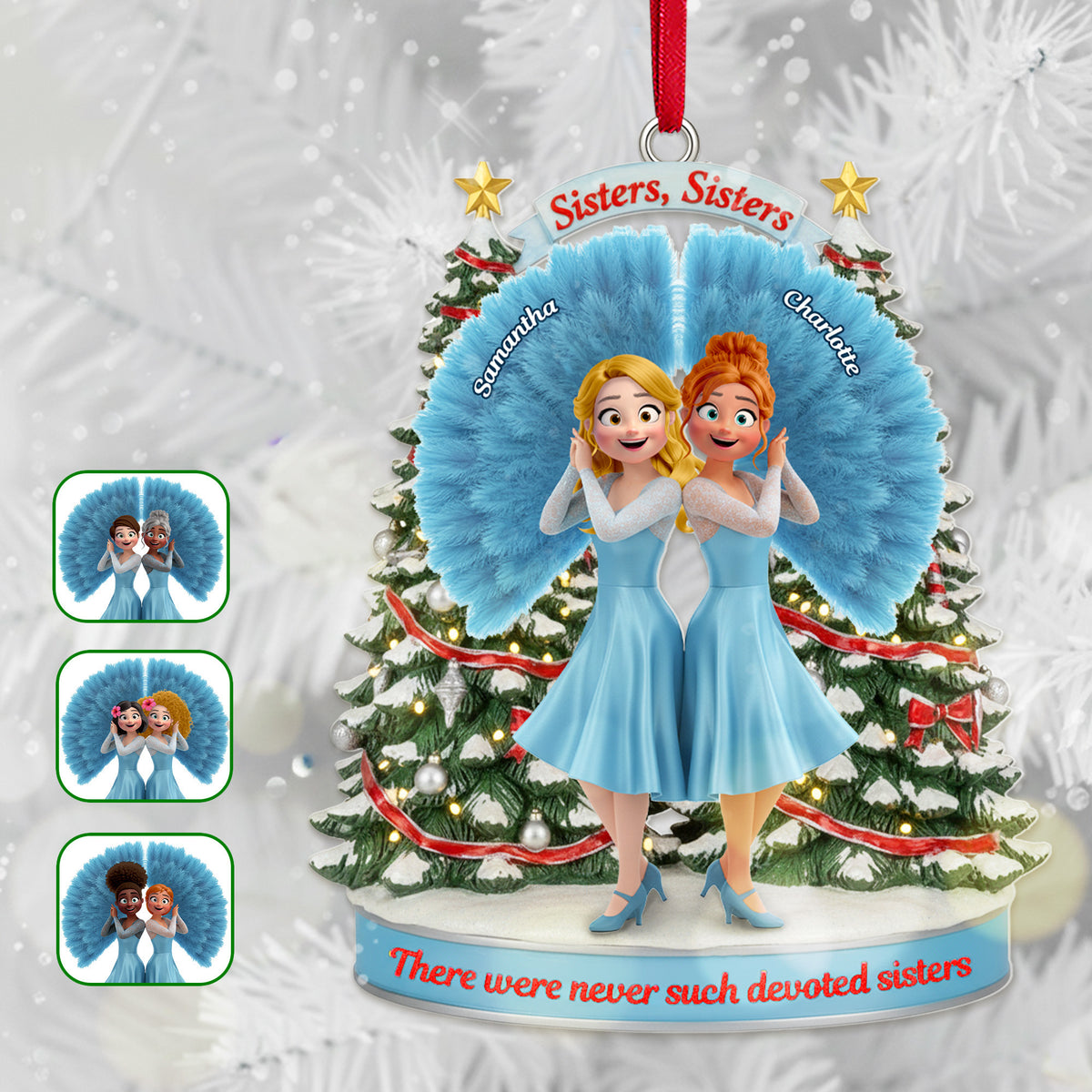 Sisters Ornament - Personalized Gifts For Sisters 01namg061025-Homacus