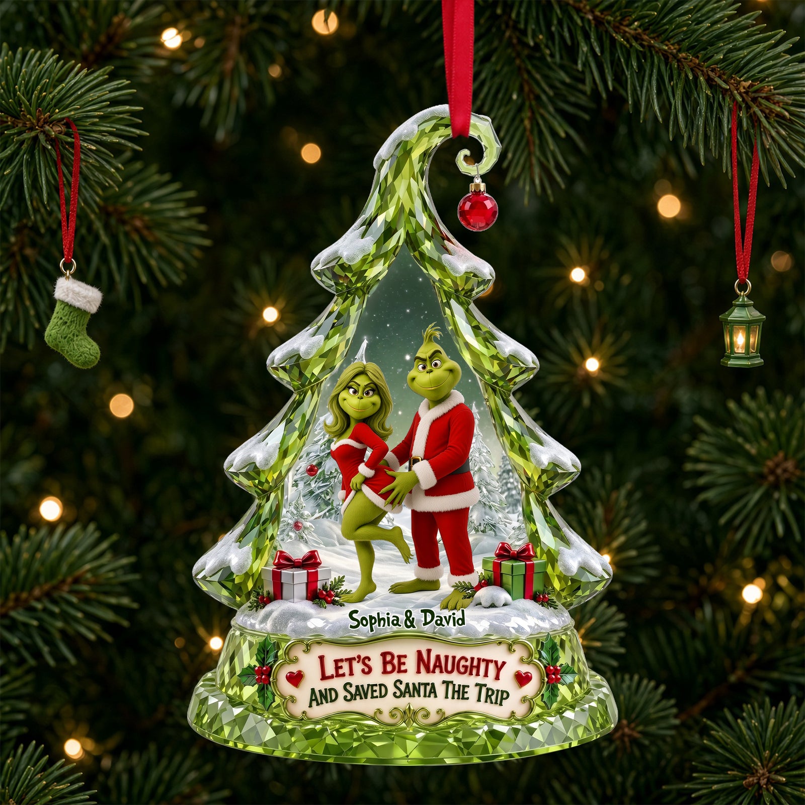 Playful Couple Ornament - Personalized Christmas Gifts 03ohlu070926-Homacus