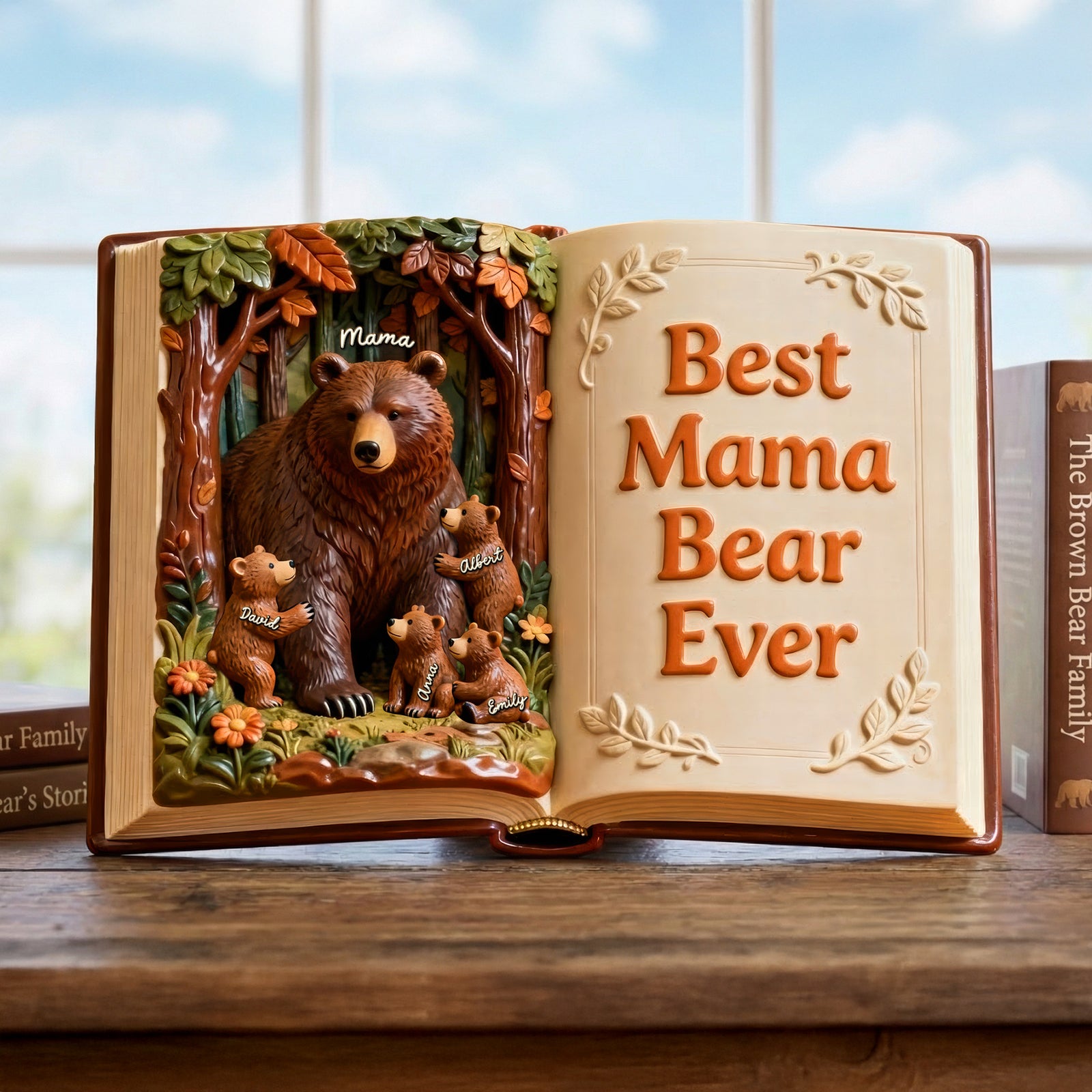 Mama Bear Acrylic Plaque - Personalized Gifts For Mom 01TOQN300126-Homacus