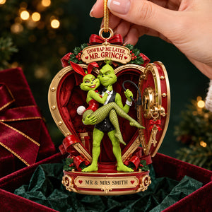 Playful Christmas Couple Ornament - Personalized Gifts For Couple 04hadt230926