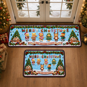 Happy Family Christmas Runner Rug Personalized Gifts For Family 02PAQN040926
