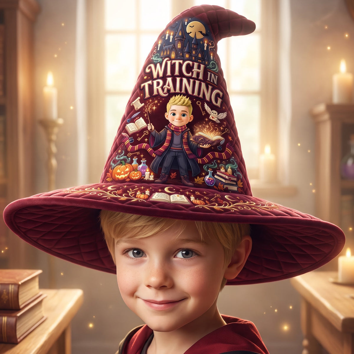 Little Magical Quilted Witch Hat - Personalized Gifts For Halloween 04tyqn120826-Homacus