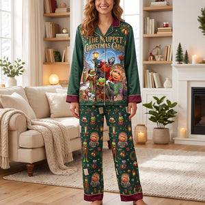 Whimsical Christmas Button Up Pajama Set - Personalized Gifts 06NATN040926-Homacus