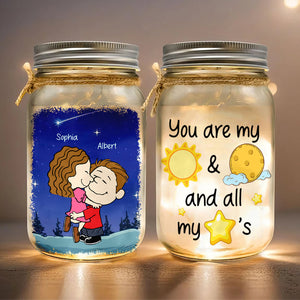 Personalized Gifts For Couple Mason Jar Light 03toqn090125hg You're My Sun And Moon And All My Stars-Homacus