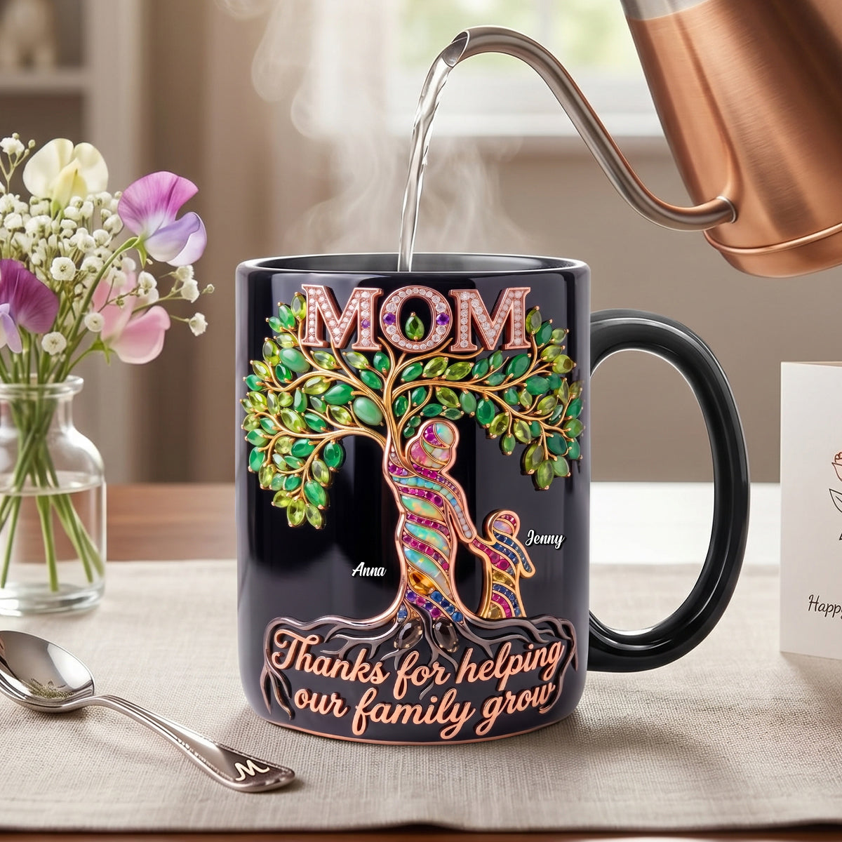 Mom Family Tree Magic Coffee Mug - Personalized Gifts For Mom 04HUTN150426-Homacus