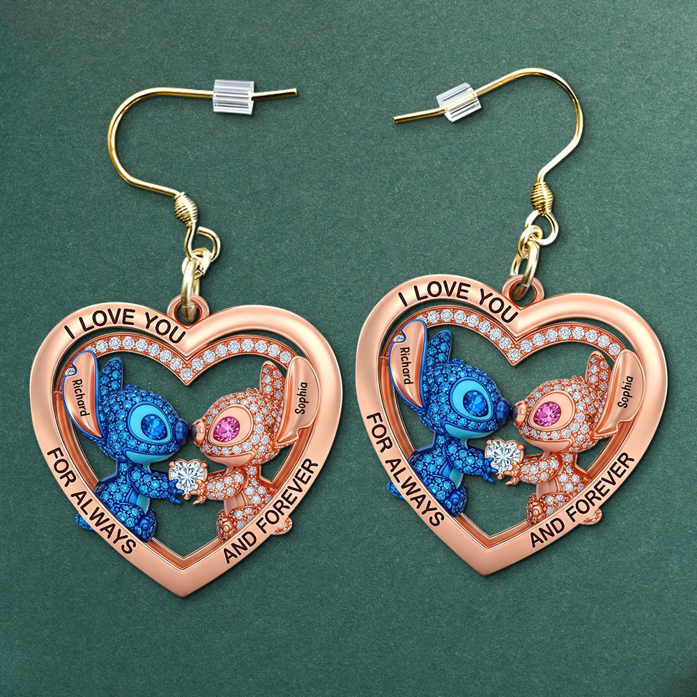 Cute Blue Monsters Earrings - Personalized Gift For Her 05TGQN160625-Homacus