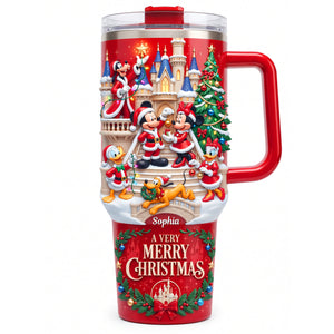 Very Merry Christmas 40oz Tumbler With Handle - Personalized Gifts For Christmas Tumbler 08TYQN061026-Homacus