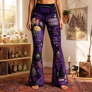 Badass Witch Flare Leggings, Personalized Gifts For Witch Lovers 02qhlu300726-Homacus