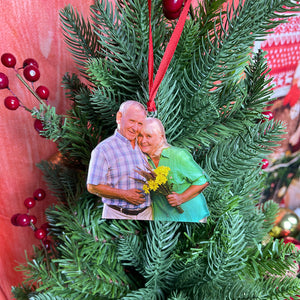 Custom Photo Gifts for Old Couple Ornament 181acvp140924-Homacus