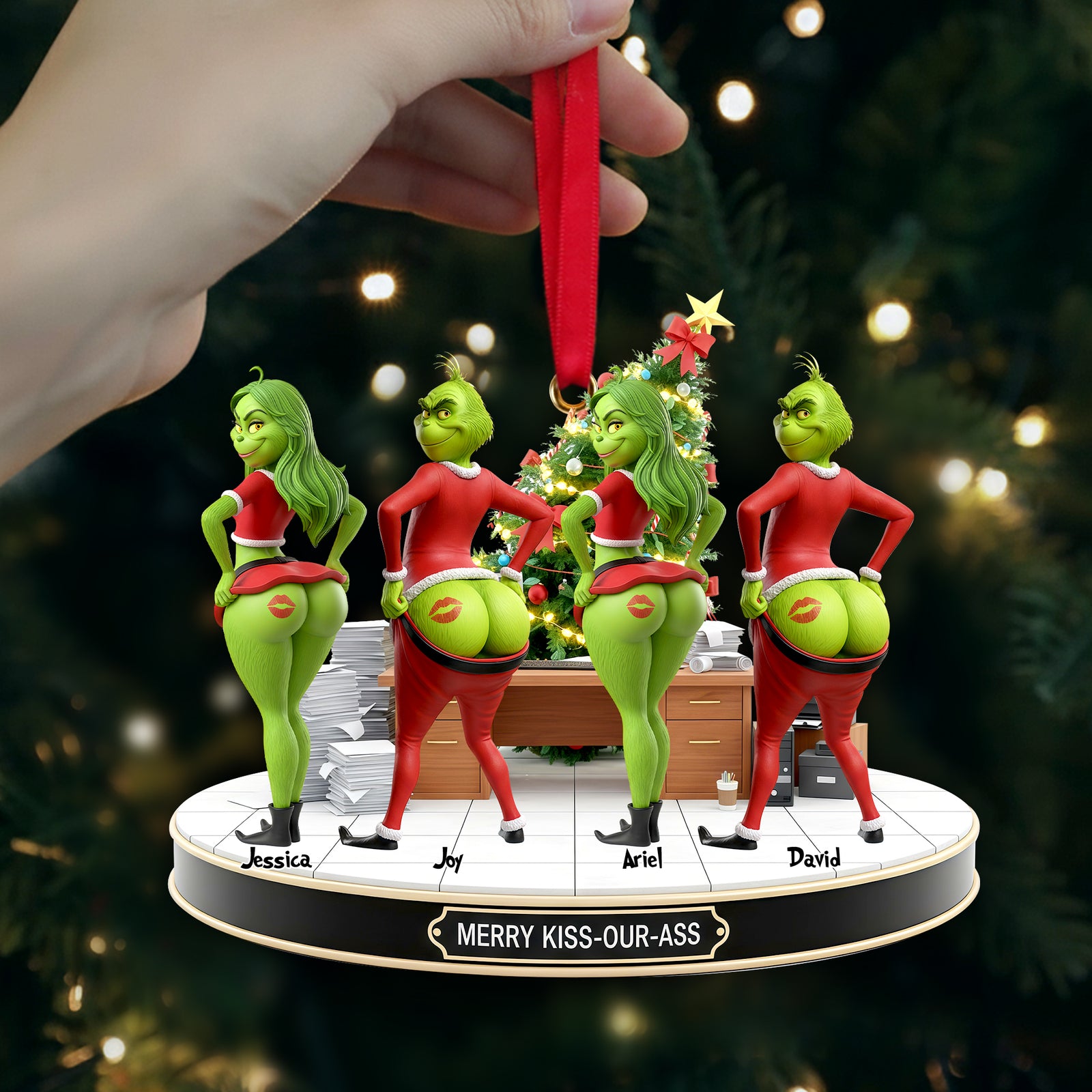 Coworker Merry A**mas Ornament - Personalized Gifts For Coworkers 04ohlu071125-Homacus