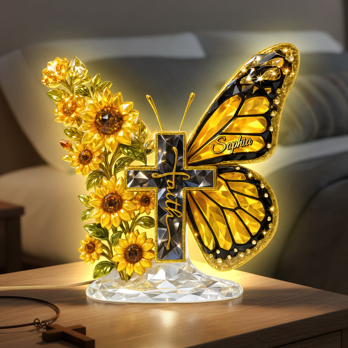 Faith Cross Acrylic Light Box - Personalized Gifts For Christians 05huqn051225-Homacus