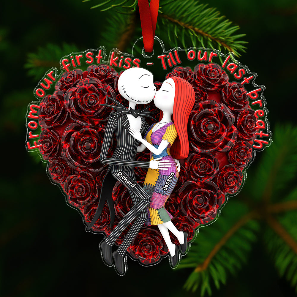 Spooky Love Christmas Ornament Personalized Gifts For Couple 04TGQN151025-Homacus