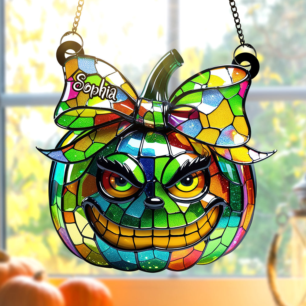Green Pumpkin Suncatcher Ornament - Personalized Gifts For Movie Fans 05tgqn080825-Homacus
