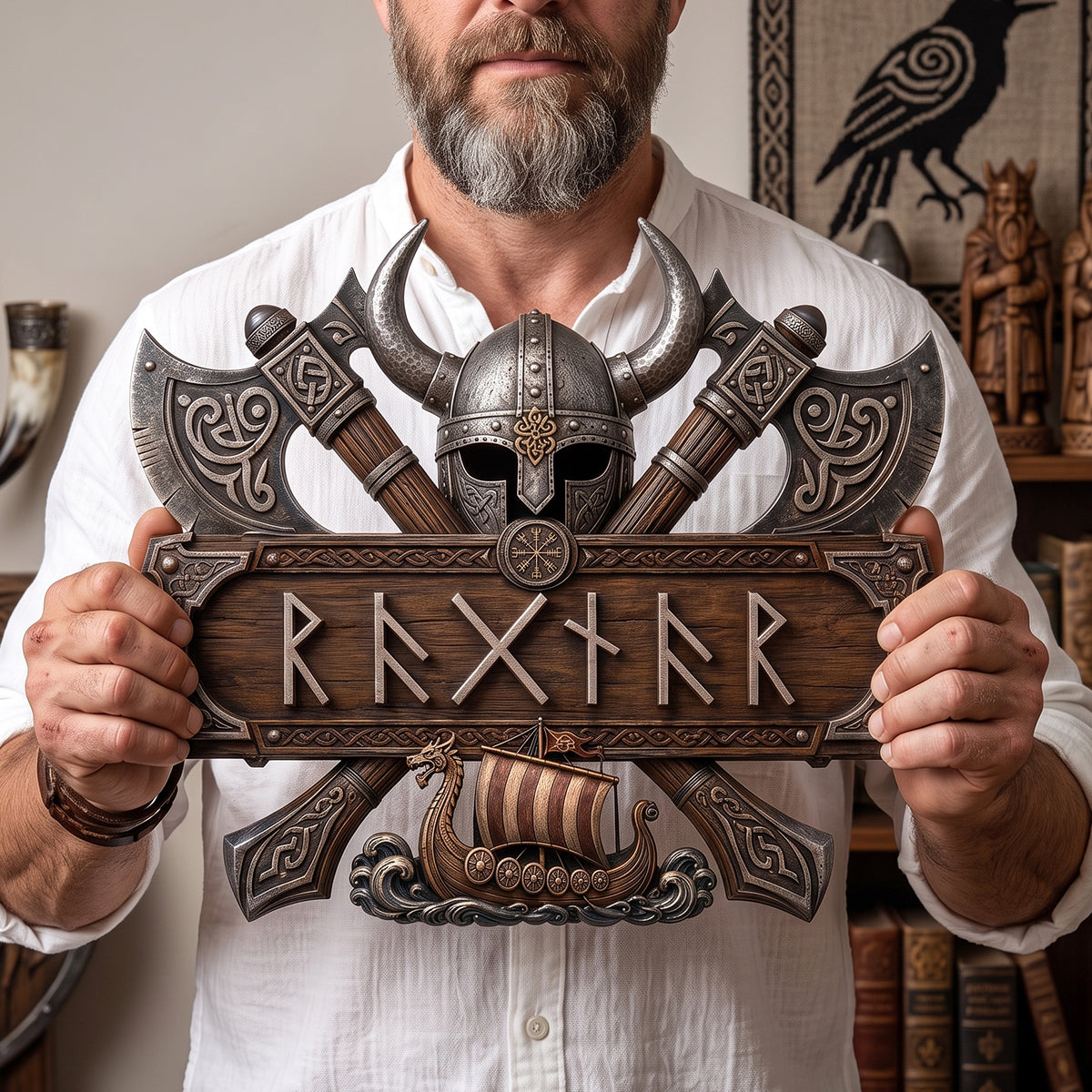 Viking Style Acrylic Sign - Personalized Gifts For Warriors 04NATN100726-Homacus