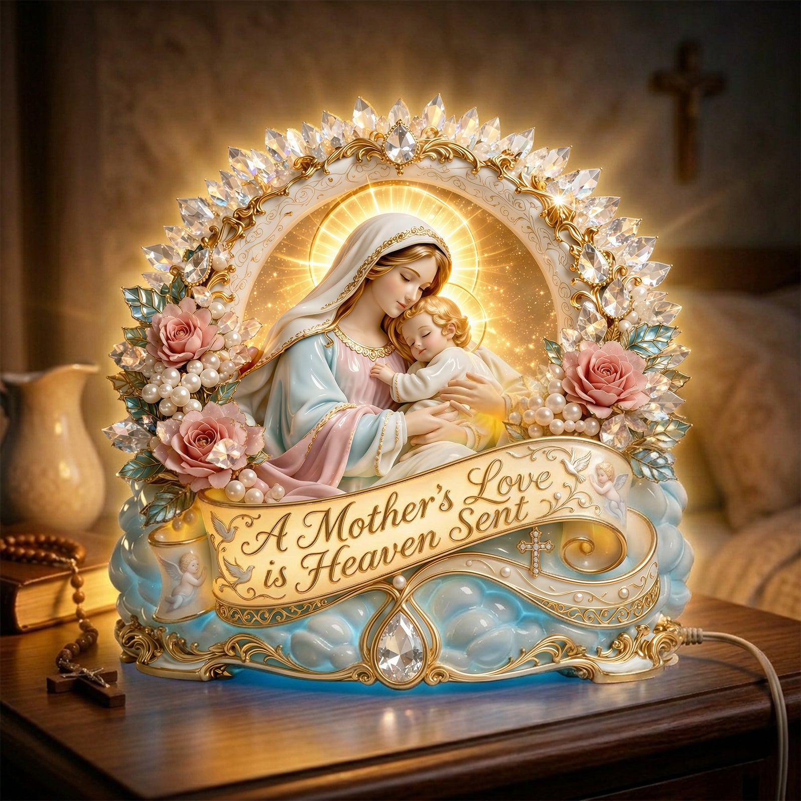Blessed Mother Love Light Box – Gift For Christian 02TYLU280326-Homacus