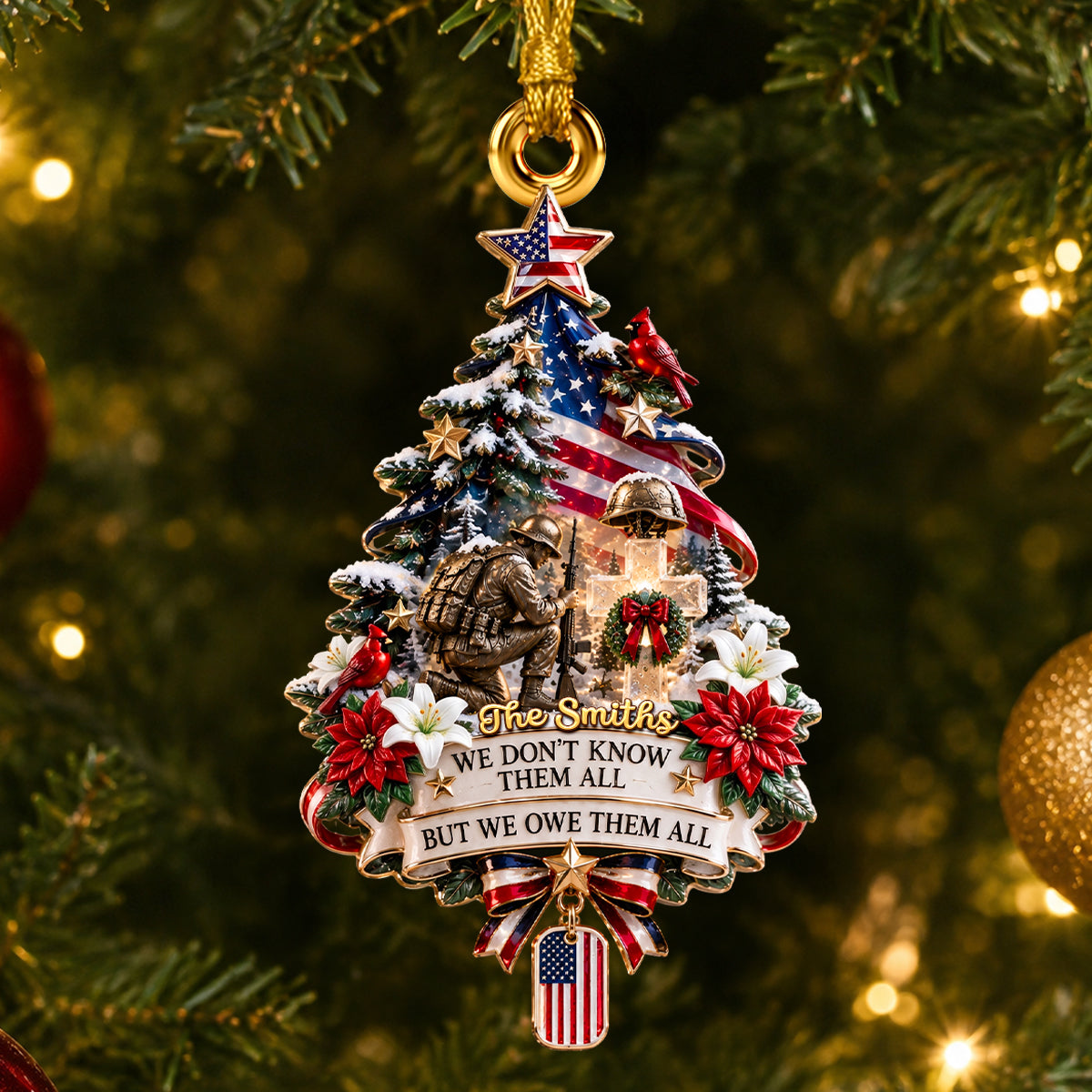 A Pray For Fallen Veterans Acrylic Ornament - Personalized Memorial Christmas Gifts 07padh220926