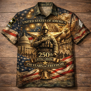 250th Anniversary USA Hawaiian Shirt - Personalized Gifts For Veterans 07TOQN080426-Homacus