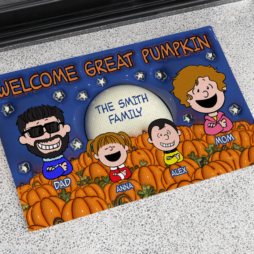 Personalized Gifts For Family Doormat Halloween 03XQDT170824HH-Homacus