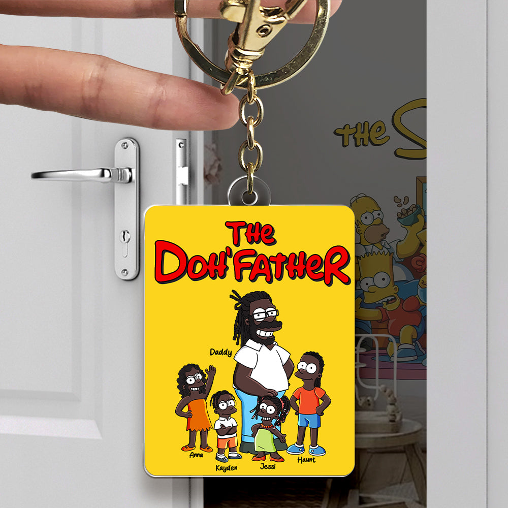 Dad & His Little Ones Keychain - Personalized Gifts Father 021TOLU020425PA-Homacus