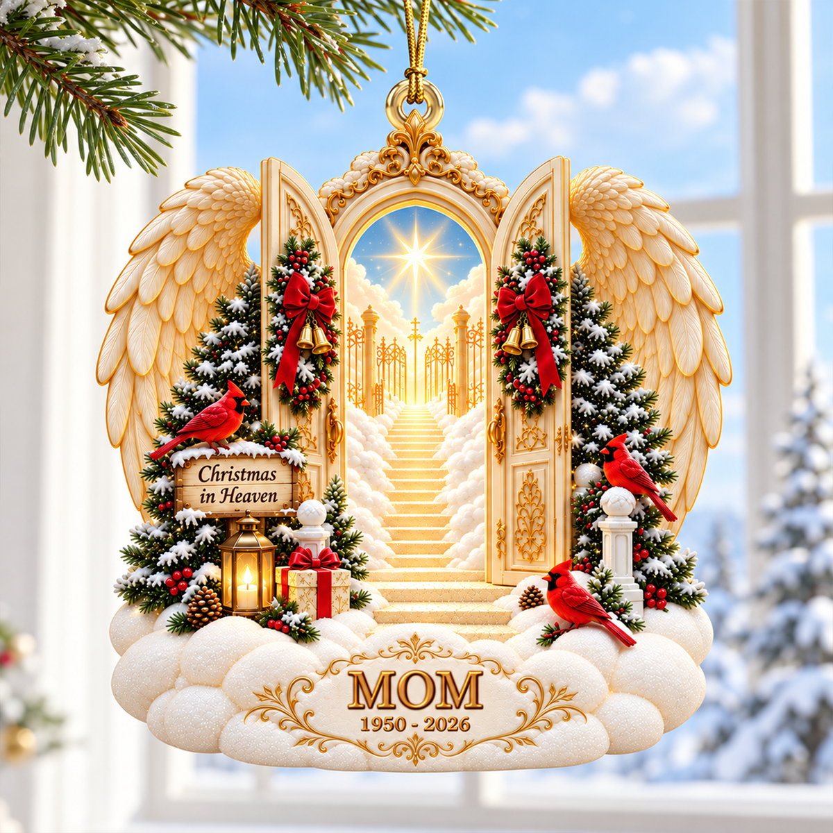 Christmas In Heaven Ornament - Personalized Memorial Gifts For Family 01toqn201026-Homacus