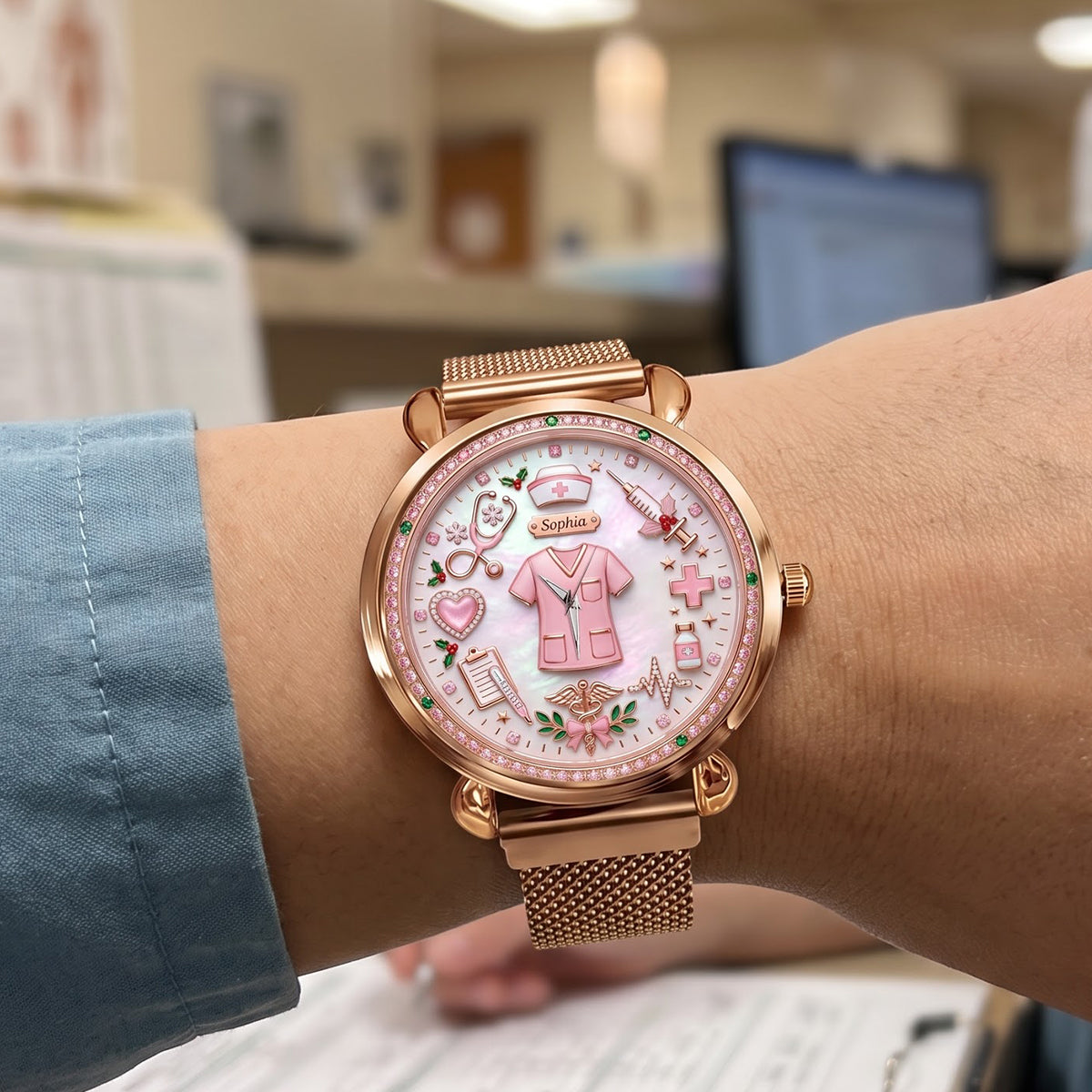 Nurse Christmas Mesh Strap Quartz Watch - Personalized Gifts For Nurse 05pgtn211026-Homacus
