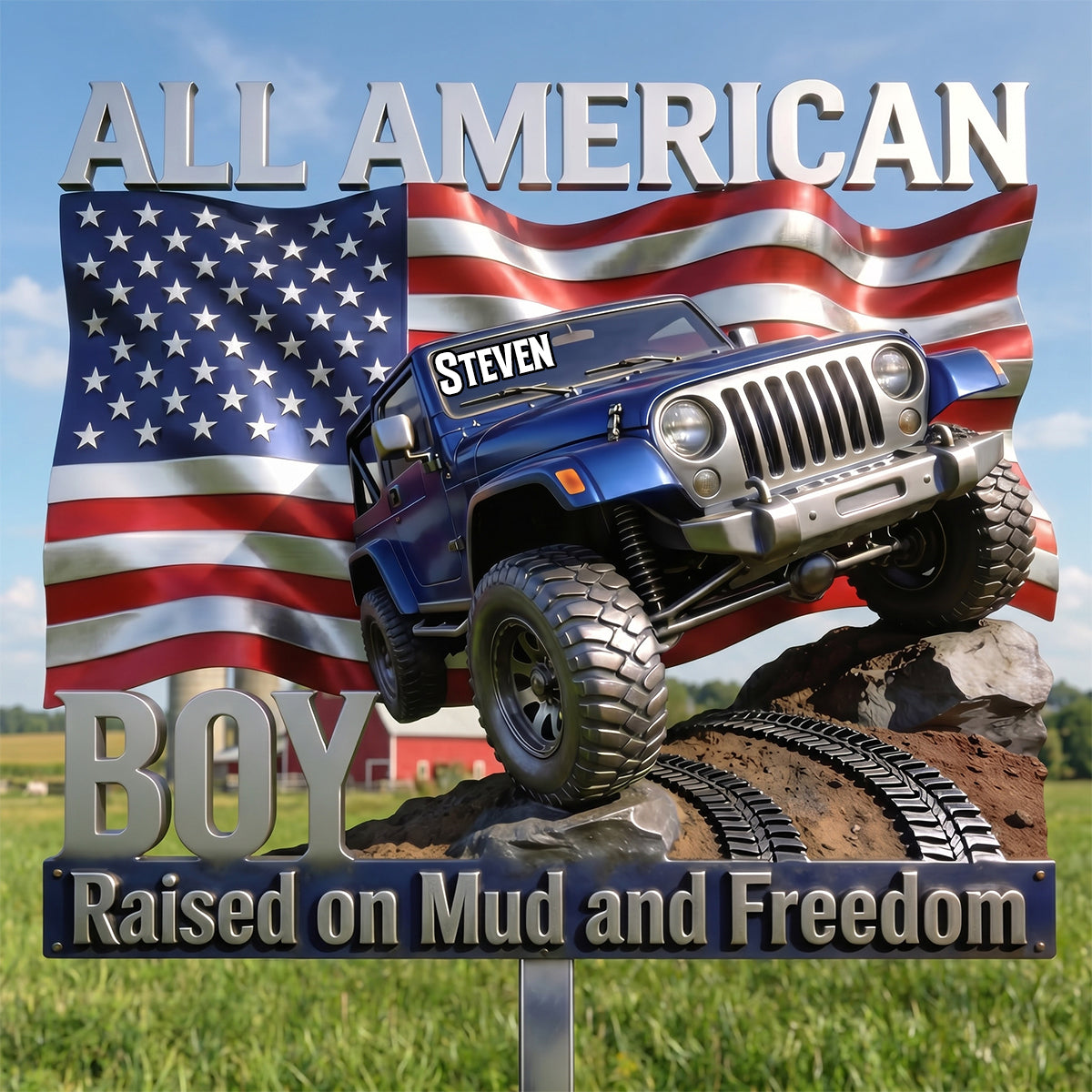 American Vehicle Metal Sign, Personalized Gifts For Off-road Lovers 01qhdh030626-Homacus