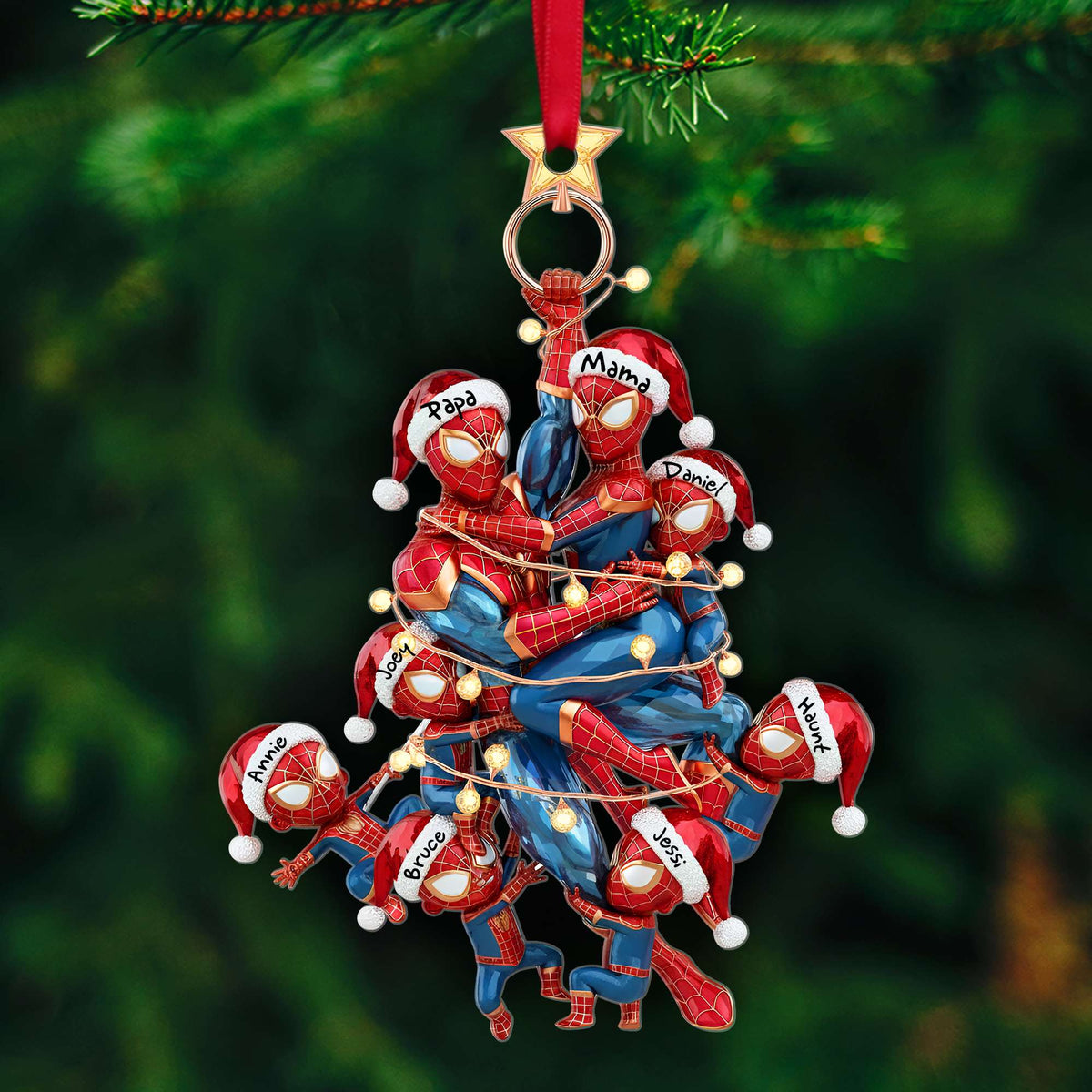 Playful Family Tree Ornament - Personalized Gifts For Family 03QHLU230925-Homacus