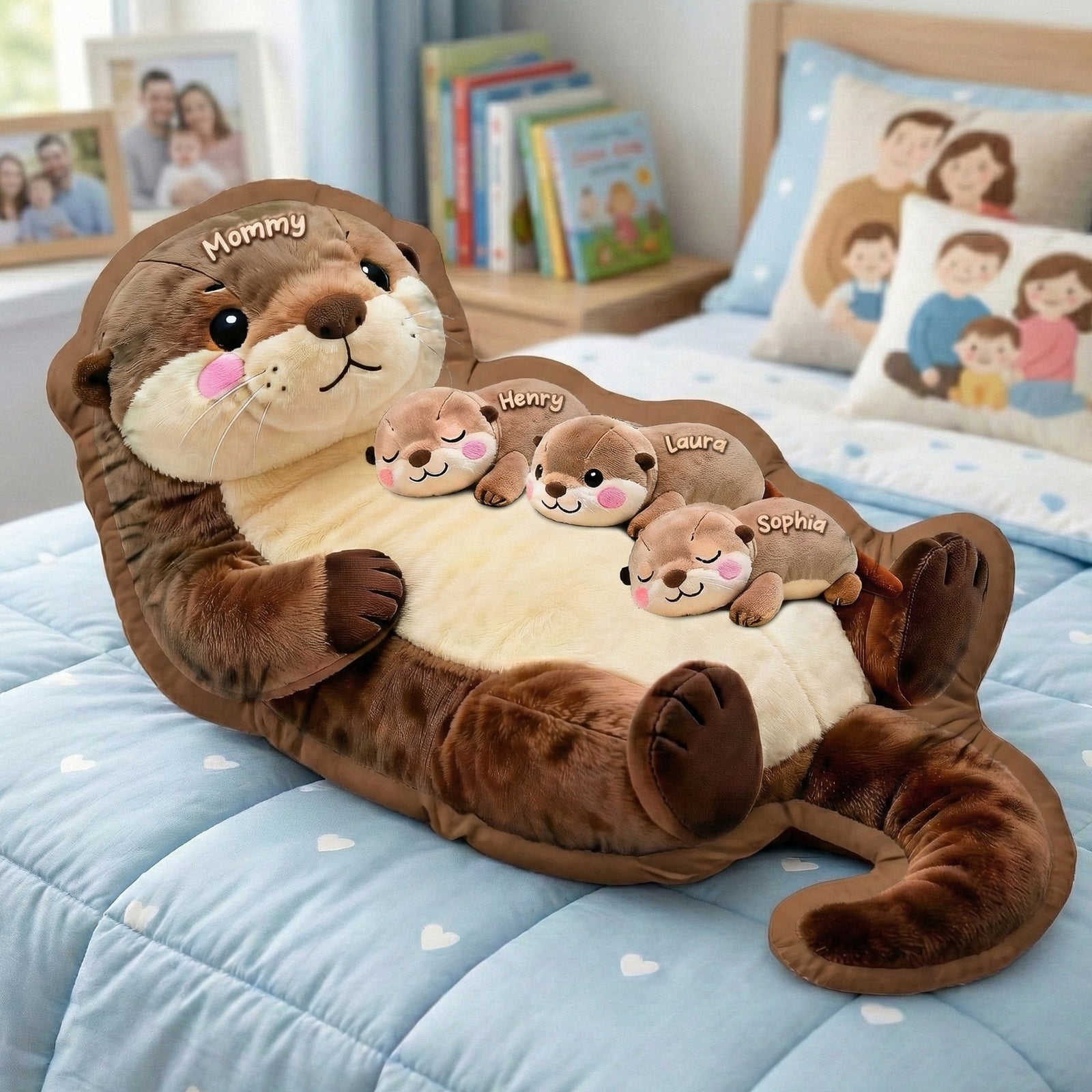 Otter Mom Pillow - Personalized Gifts For Mom 01naqn040226-Homacus